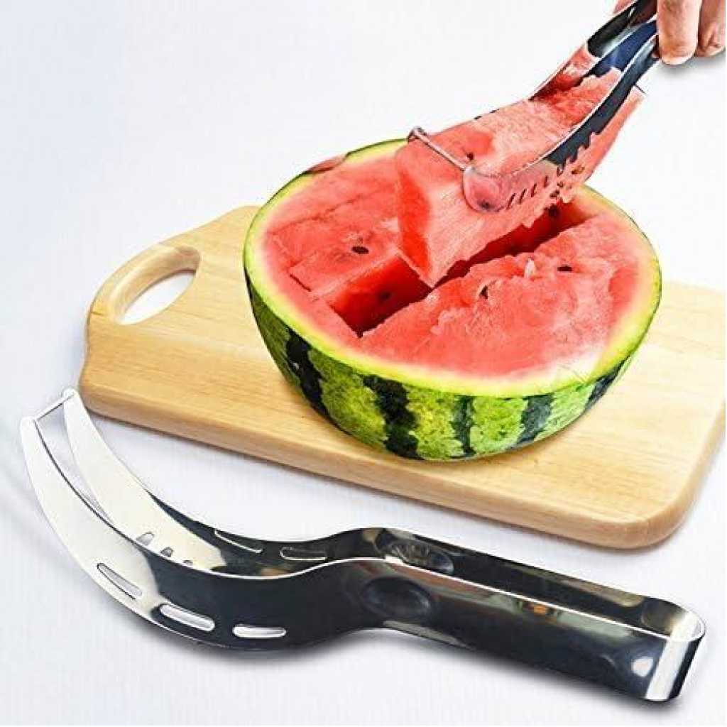 Watermelon Slicer, Watermelon Knife & Fruit Slicer Fastest Cutter Multi-purpose Stainless Steel, Smart Kitchen Gadget