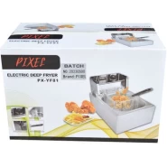 Pixel 6 Litres Commercial Deep Fryer Stainless Steel - Silver