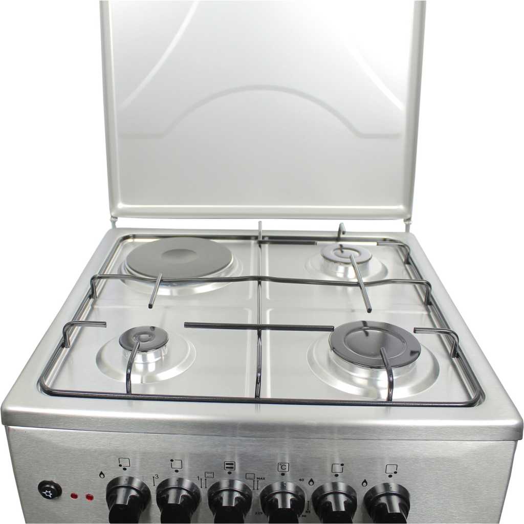 Blueflame Cooker C5031E – I 50x50cm 3 Gas Burners And 1 Electric Plate, Electric Oven - Inox