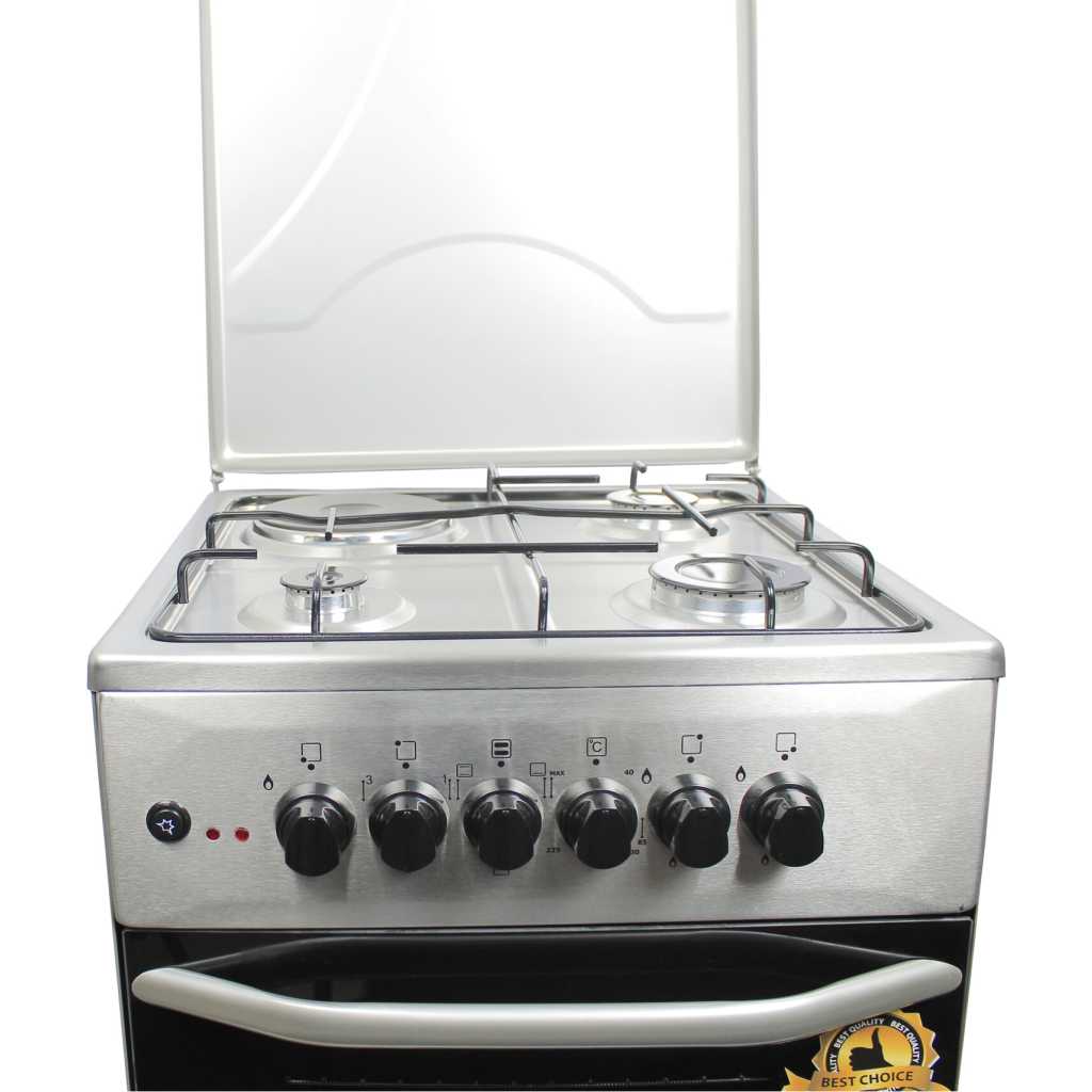 Blueflame Cooker C5031E – I 50x50cm 3 Gas Burners And 1 Electric Plate, Electric Oven - Inox