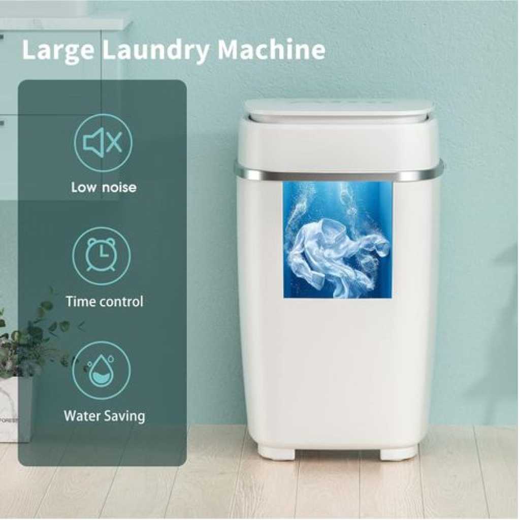 Portable Washing Machine, Compact Mini Washer 8lbs Capacity, Semi-Automatic Single-tub Laundry Machines with Gravity Drain for Apartments RVs and Dorms(Without spin basket)- Multicolor