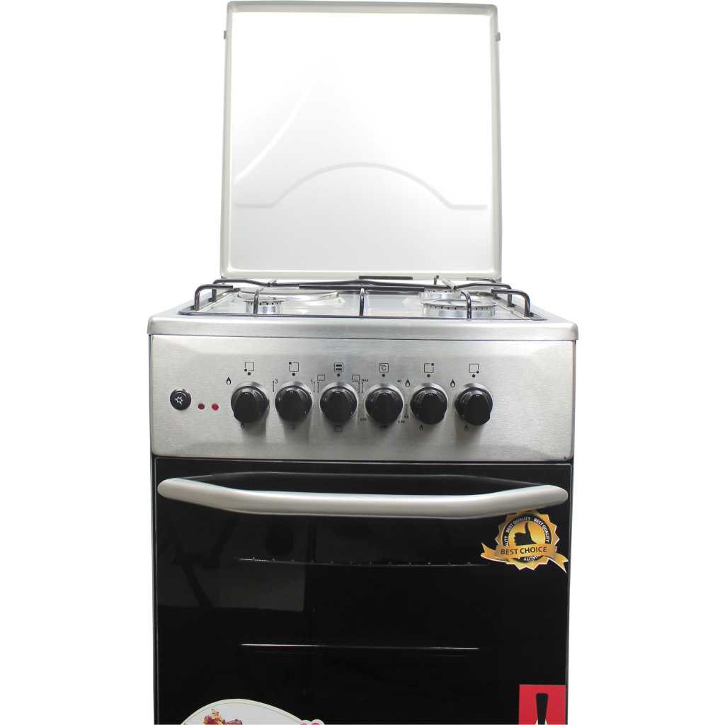 Blueflame Cooker C5031E – I 50x50cm 3 Gas Burners And 1 Electric Plate, Electric Oven - Inox