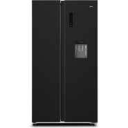 CHiQ 560 Litre Fridge CSS56NTIP3; Side by Side Refrigerator, Premium INOX, Inverter Technology, Multi- Air Flow, No Frost - Black