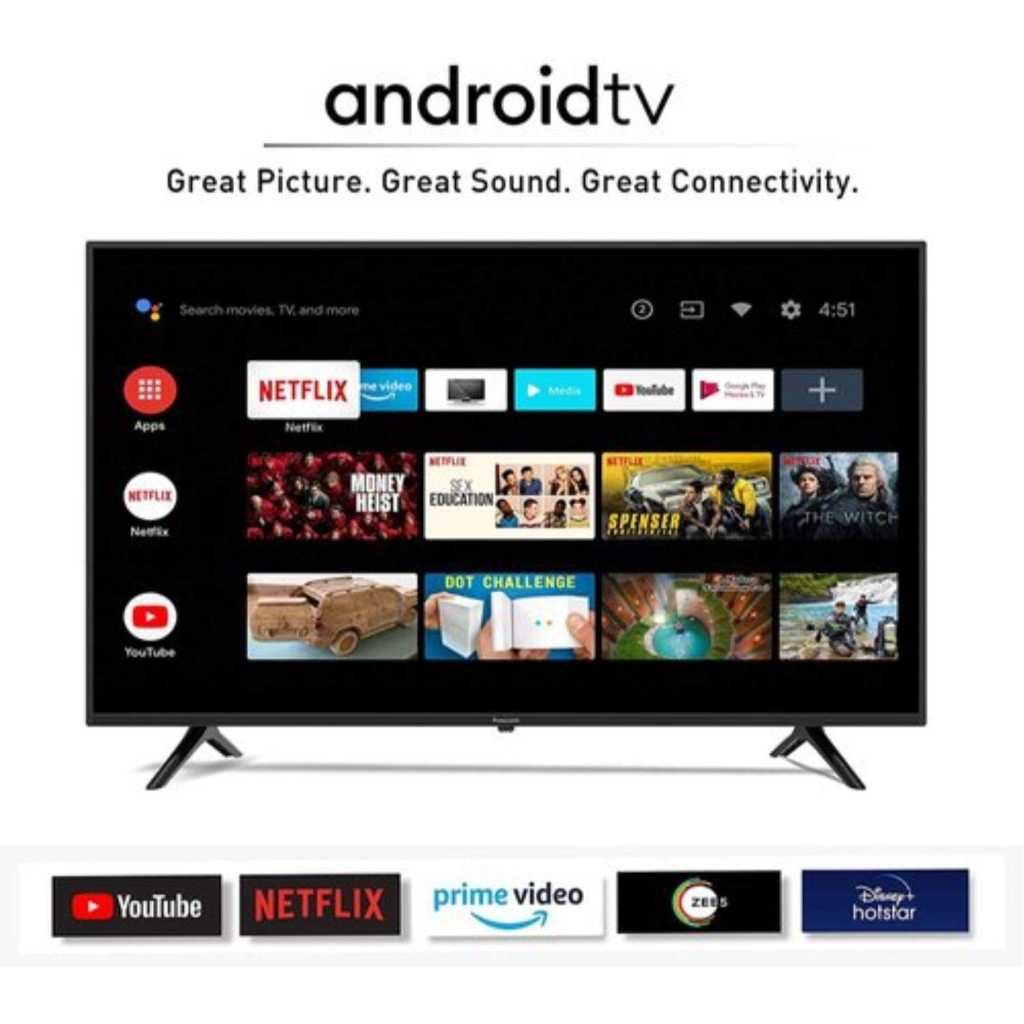 Panasonic 32 - Inch Smart Android TV TH32LS670MF; Bezeless Design, HD, LED, HDMI, USB, Netflix, Prime Video, Youtube, Inbulit Free To Air Decoder - Black