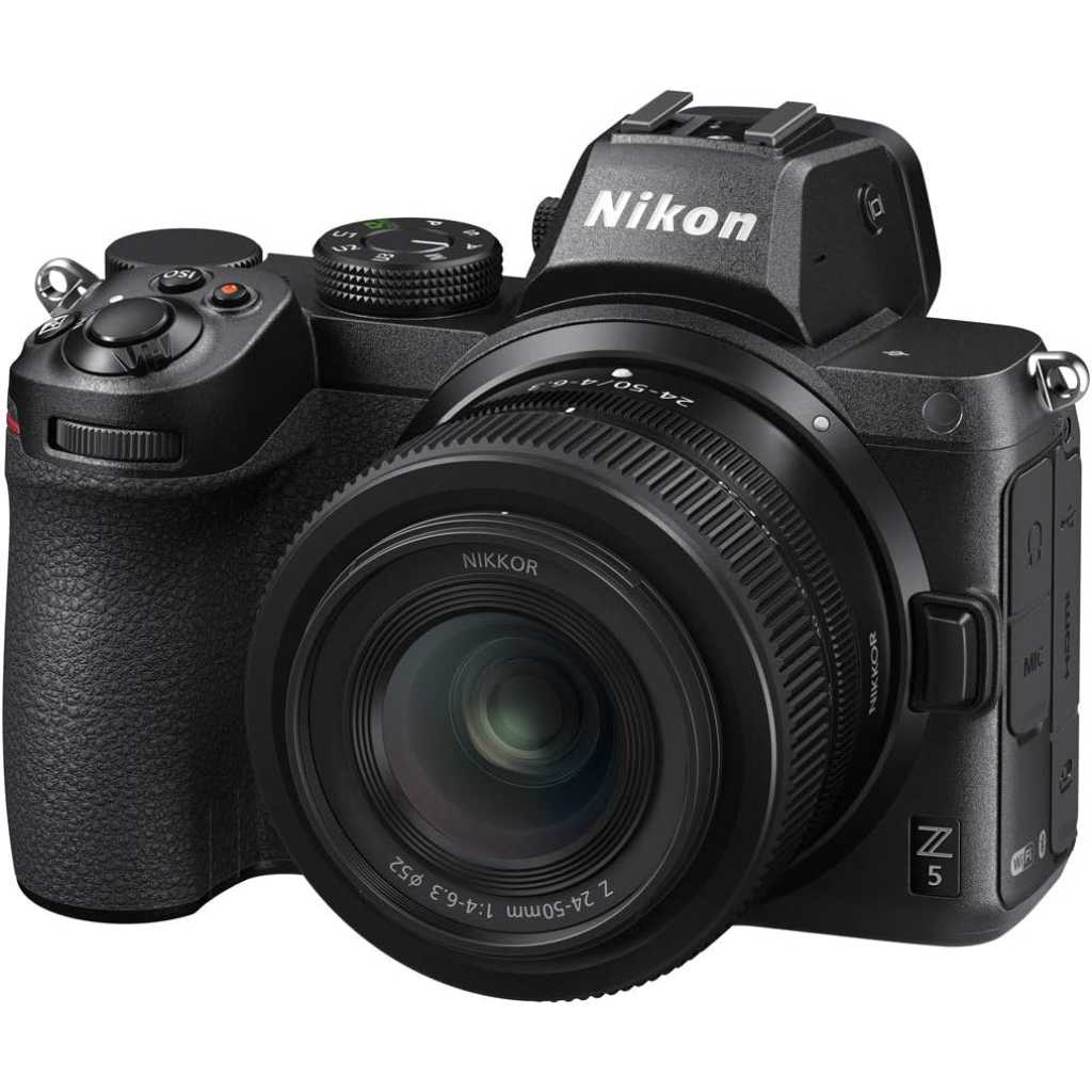 Nikon Z5 + Z 24-50mm Mirrorless Camera Kit (273-point Hybrid AF, 5-axis in-Body Optical Image Stabilisation, 4K Movies, Dual Card Slots) - Black