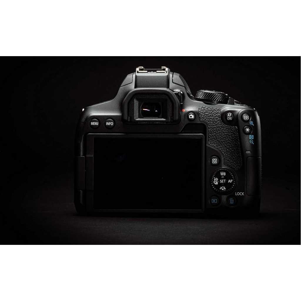 Canon EOS 850D (Rebel T8i) + EF-S 18-55mm f/4-5.6 IS STM, DSLR Digital Camera, 4K Video, 24.1MP - Black