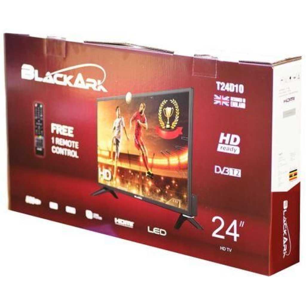 Black Ark 24" HD Digital TV With Inbuilt Free To Air Decoder - Black