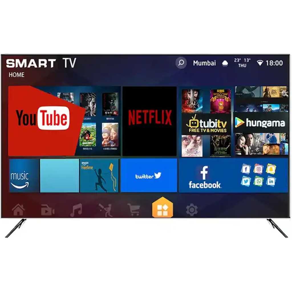 Black Ark 40" HD LED Smart TV, Youtube, Netflix, Frameless With Inbuilt Free To Air Decoder - Black