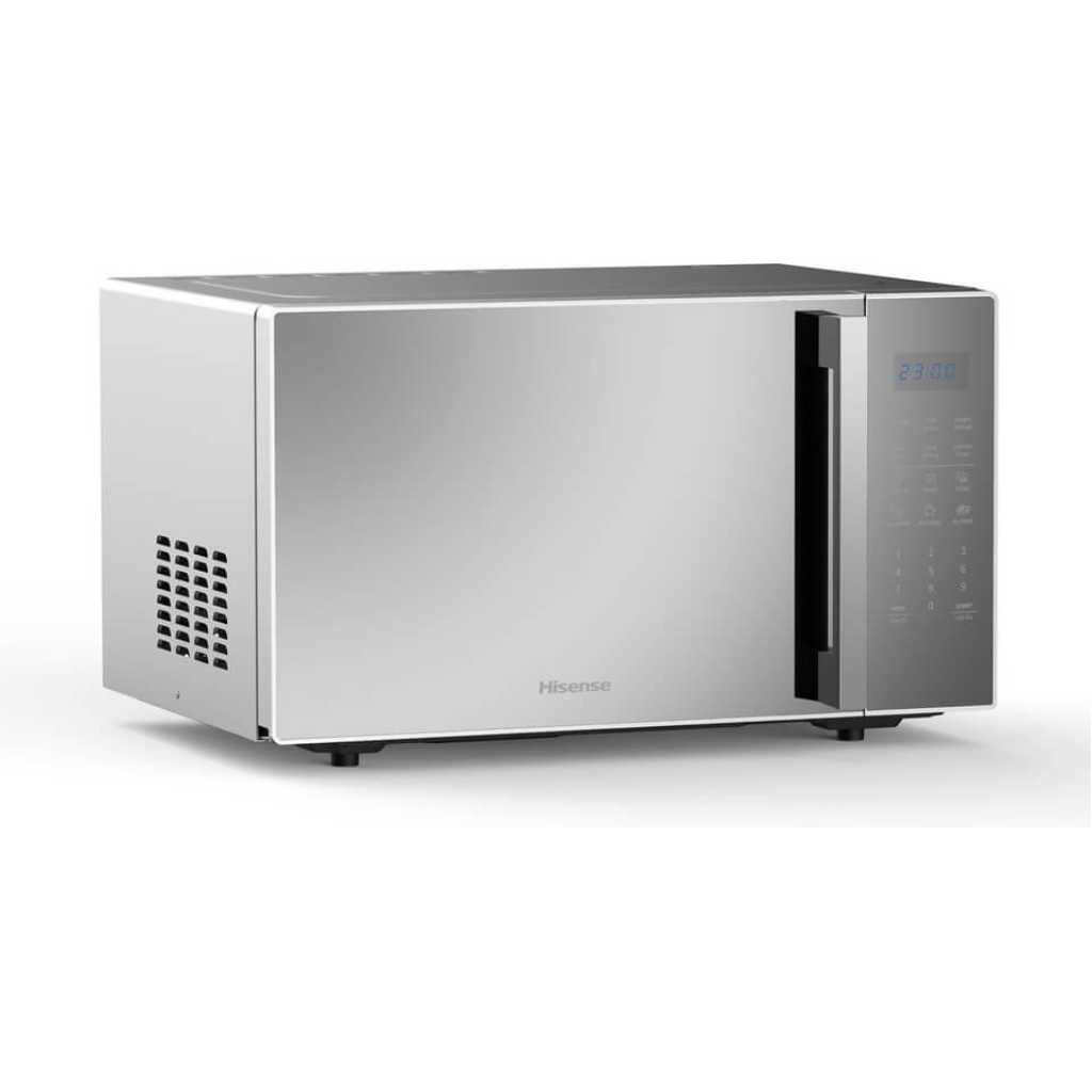 Hisense 30L Digital Microwave Oven H30MOMS9H | Grill, Child Lock Safety, 11 Power Levels, 6 Auto Cooking Menus - Silver