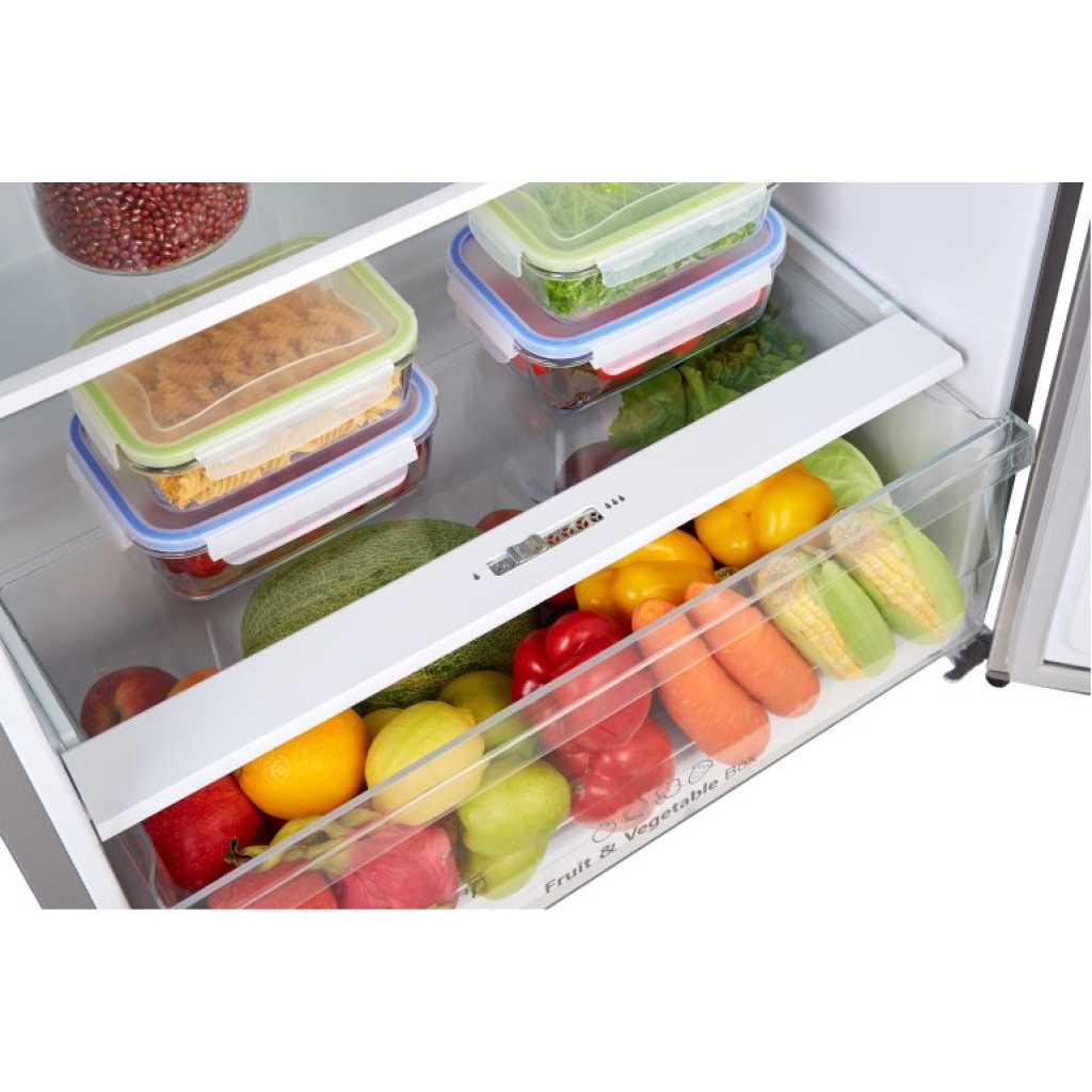 Hisense 488 - liters Refrigerator RT488N4ASU; Double Door Fridge, Frost Free Top Mount Freezer - Silver