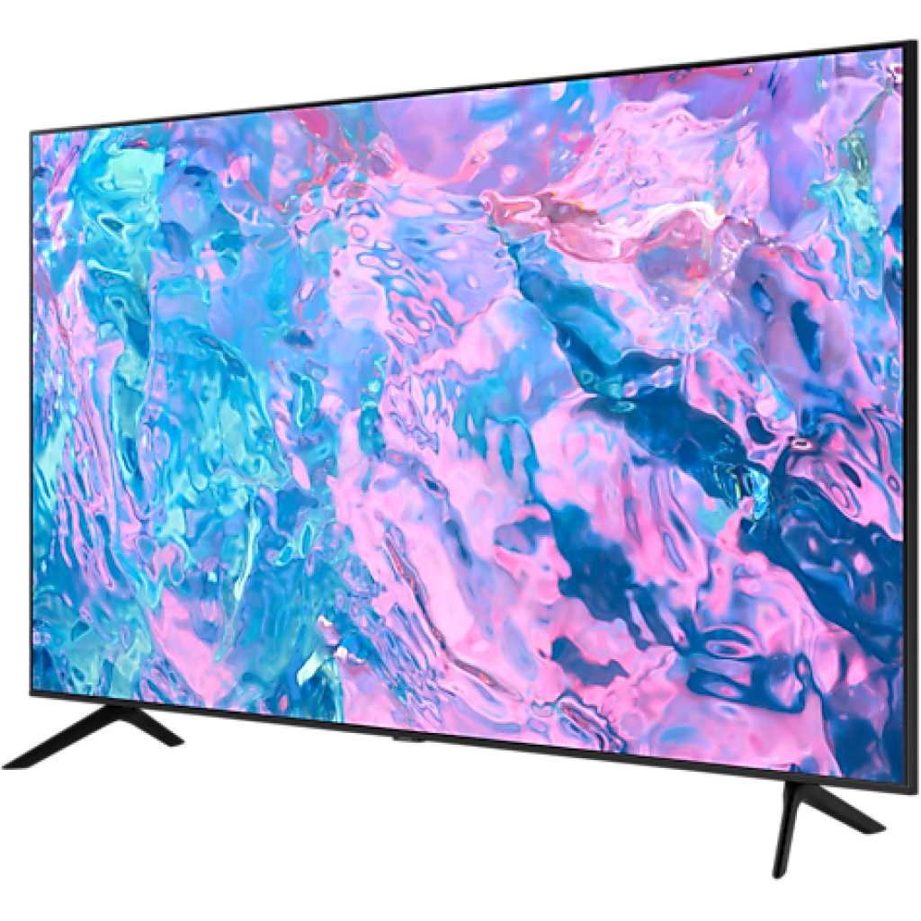 Samsung 43″ Crystal UHD 4K UA43CU7000 Smart TV, 3-Side Bezeless Design, 4K Upscaling, HDMI, USB, Bluetooth – Black