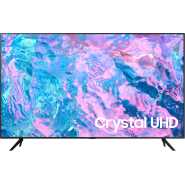Samsung 43" Crystal UHD 4K CU7000 Smart TV, 3-Side Bezeless Design, 4K Upscaling, HDMI, USB, Bluetooth - Black