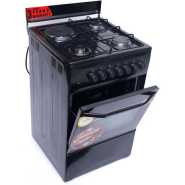 Blueflame C5031E-B- 3 Gas + 1 Electric Plate Gas Cooker & Oven 50*50Cm - Black