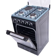 SPJ Cooker 3 Gas Burners With 1 Electric Hotplate 50X50 Standing Gas Cooker, Electric Oven & Grill, Auto Ignition - Black