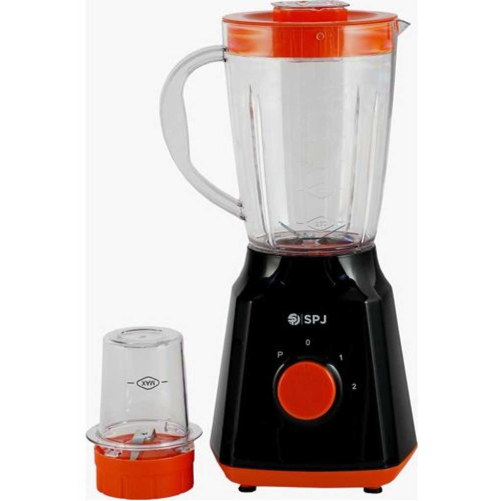 SPJ 2 In 1 Blender With Grinding Machine BDBLV-15L08 - Orange & Black