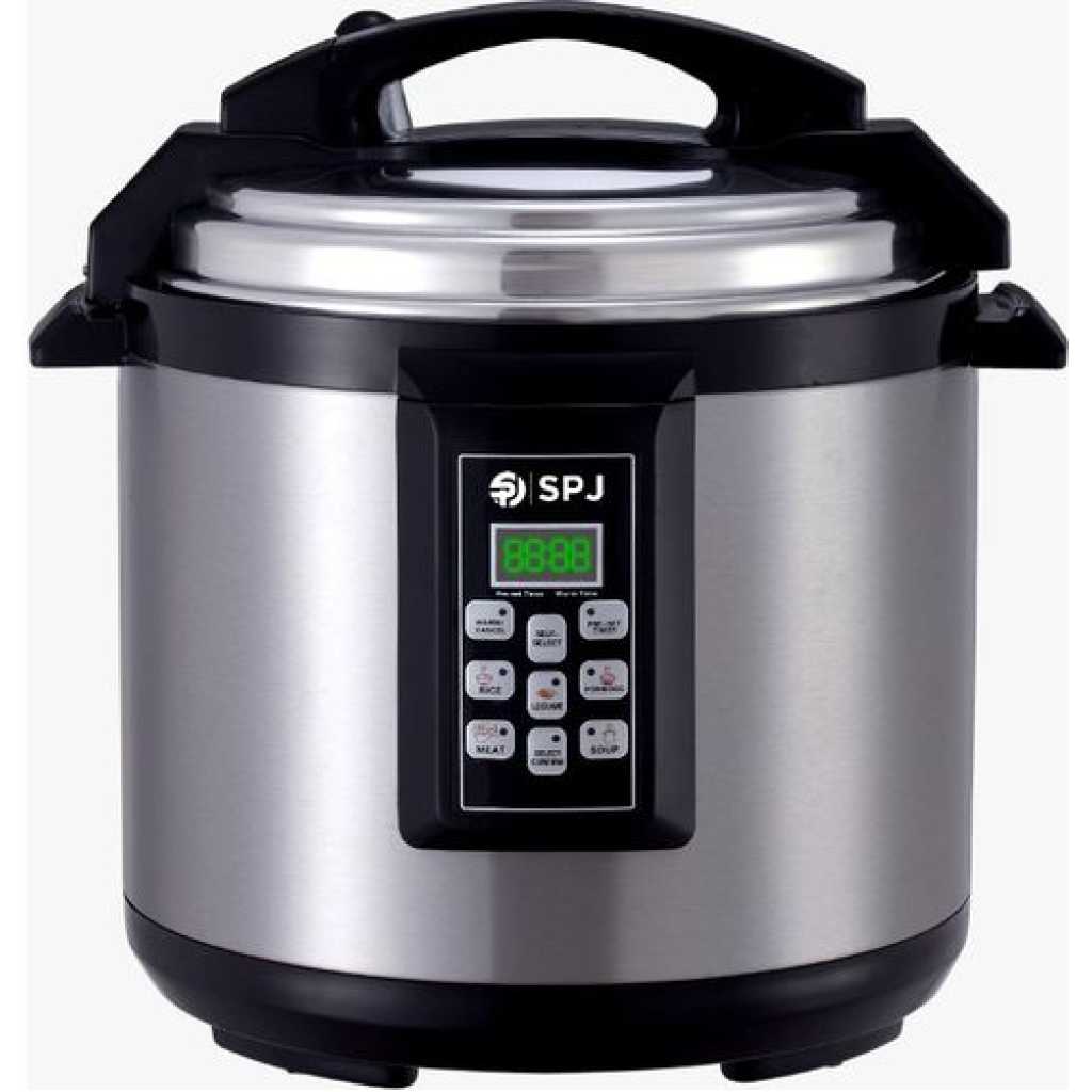 SPJ 5L Non Stick Electric Pressure Cooker With IMD Touch Panel, Silver