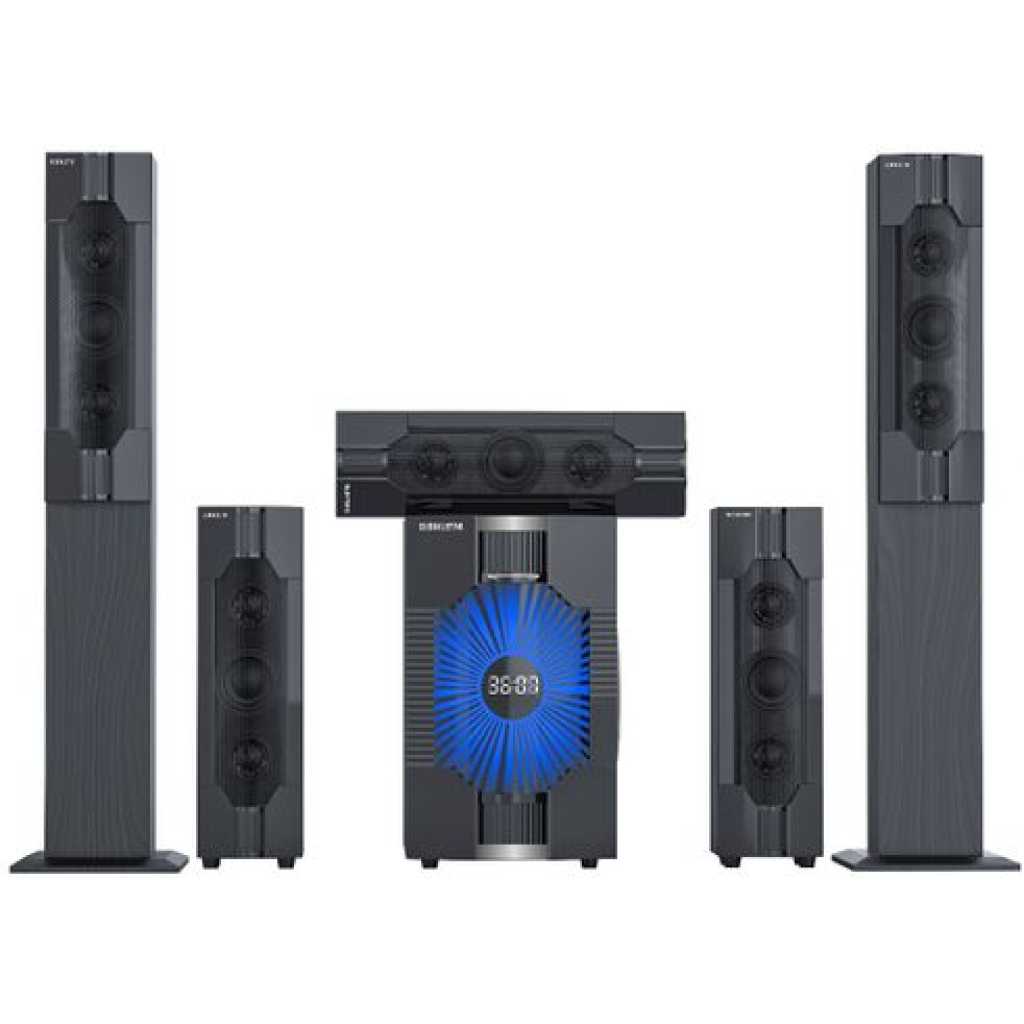 Global Star Bluetooth Speaker Home Speaker GS-912 5.1 Home Multispeaker System, Home Theatre - Black
