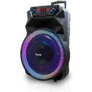 Saachi Professional Outdoor Trolly 18" Speaker Bluetooth/TWS/FM/LED Bundle With Wireless Mic