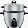 SPJ 1 Liters Rice Cooker With Steamer - Silver