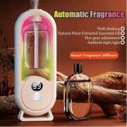 Wall Mounted Digital Display Air Freshener Aroma Diffuser Essential Oil Diffuser Auto Fragrance Dispenser Smell Eliminate Rechargeable Perfume Machine House Toilet Bathroom Remove Air Purifier Flowerdance Bedroom Household Home Living Toilet Deodorant