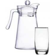 Luminarc Vigne & Kone Plain 7Pc Water Set Glasses And 1.3L Juice Jug"