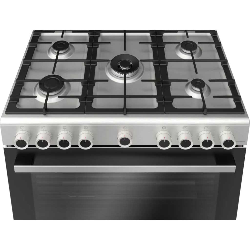 BOSCH Full Gas Cooker 90x60cm 5 Gas Burners + Gas oven & Grill, Rotisserie, Oven Fan, Automatic Ignition, HGVDF0V52S