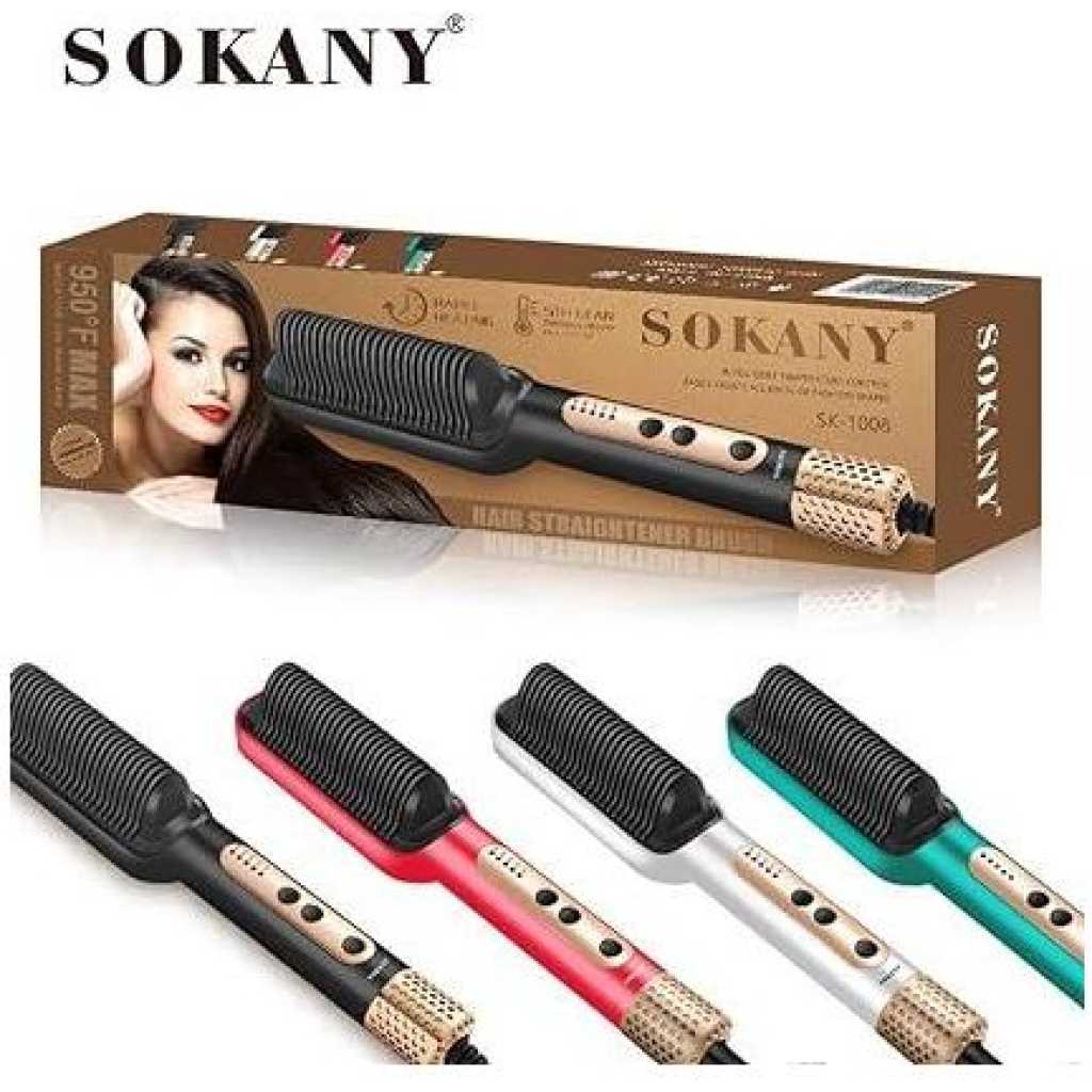 Sokany Hair Straightener Comb For A Professional Salon At Home-Multicolours