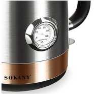 Sokany Electric Kettle For Boiling Water Fast With Temperature Level Indicator-Silver