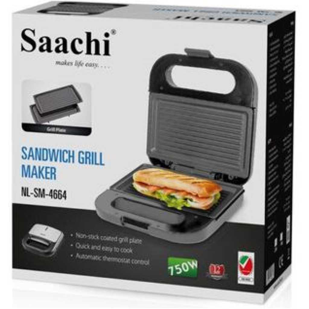 Saachi Sandwich Maker / Grill NL-SM-4664-BK