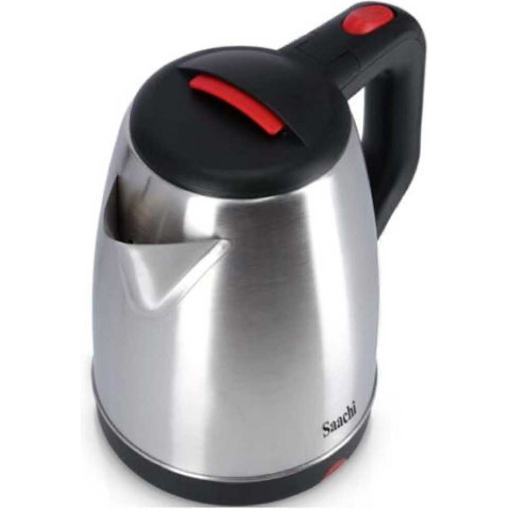 Saachi Original 2L Stainless Electric Kettle - Silver, Black & Red