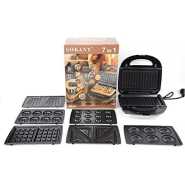 Sokany 7 In 1 Sandwich Waffle Donut Maker Set-Black/Silver