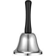 Stainless Steel Hand Bell and Call Bell, Desk Bell Service Bell for Hotels, Schools, Restaurants, Reception Areas, Hospitals, Warehouses