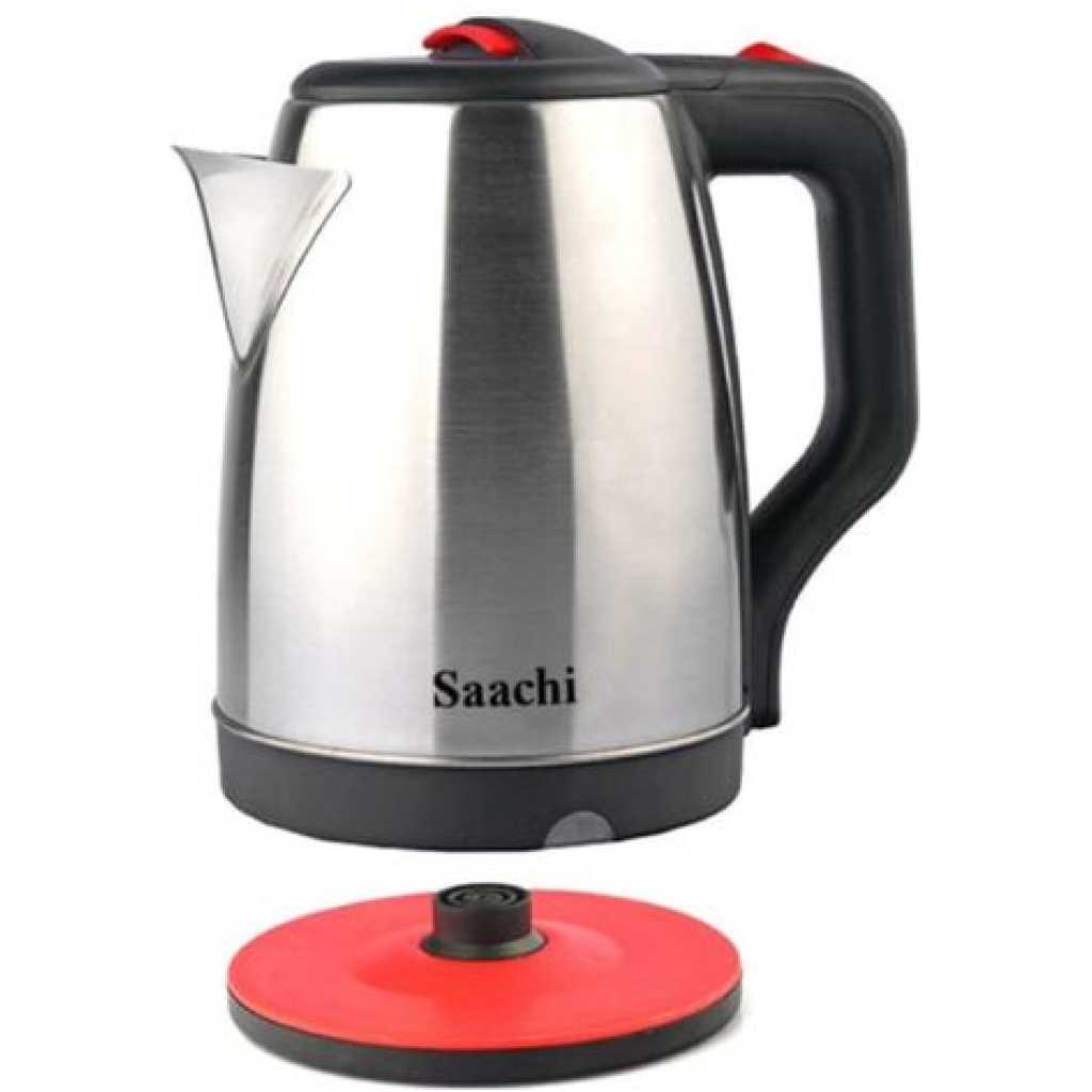 Saachi Original 2L Stainless Electric Kettle - Silver, Black & Red