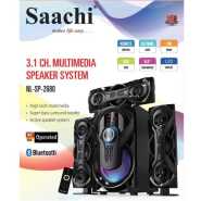 Saachi 3.1CH10000watts AC/DC FM/BT/USB Sub Woofer System, Multi-Speaker Home Theatre - Black