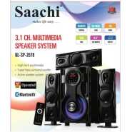 Saachi 3.1CH 10000watts AC/DC FM/BT/USB Sub Woofer System, Multi-Speaker Home Theatre System - Black