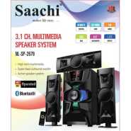 Saachi 3.1CH 10000watts AC/DC/FM/BT/USB Sub Woofer System, Multi-Speaker Home Theatre System - Black