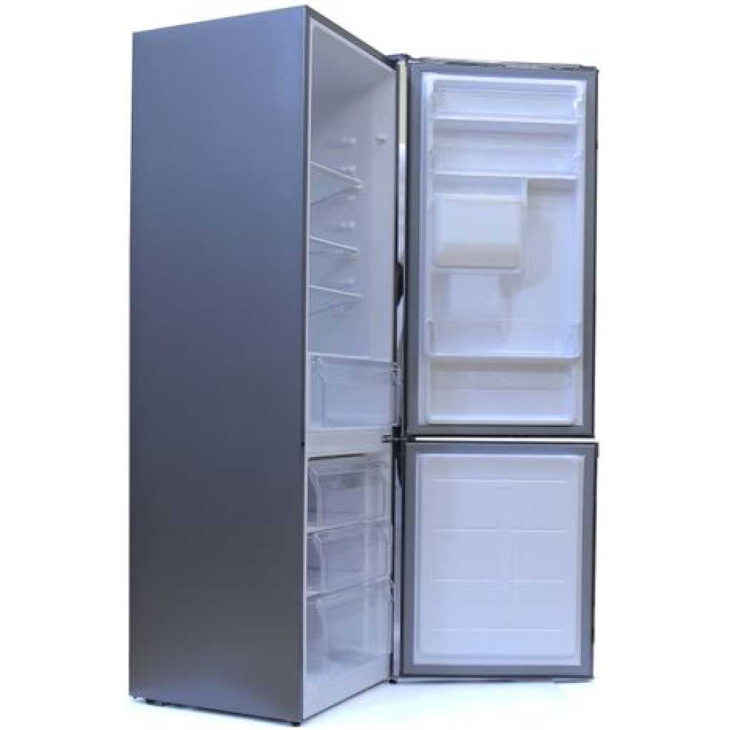 SPJ 369L Double Door Bottom Mounted Dispenser Refrigerator - Black