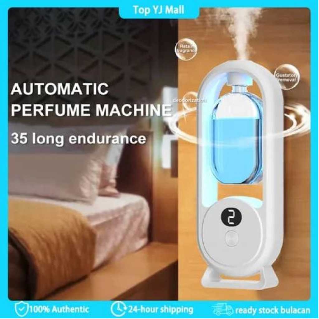 Wall Mounted Digital Display Air Freshener Aroma Diffuser Essential Oil Diffuser Auto Fragrance Dispenser Smell Eliminate Rechargeable Perfume Machine House Toilet Bathroom Remove Air Purifier Flowerdance Bedroom Household Home Living Toilet Deodorant