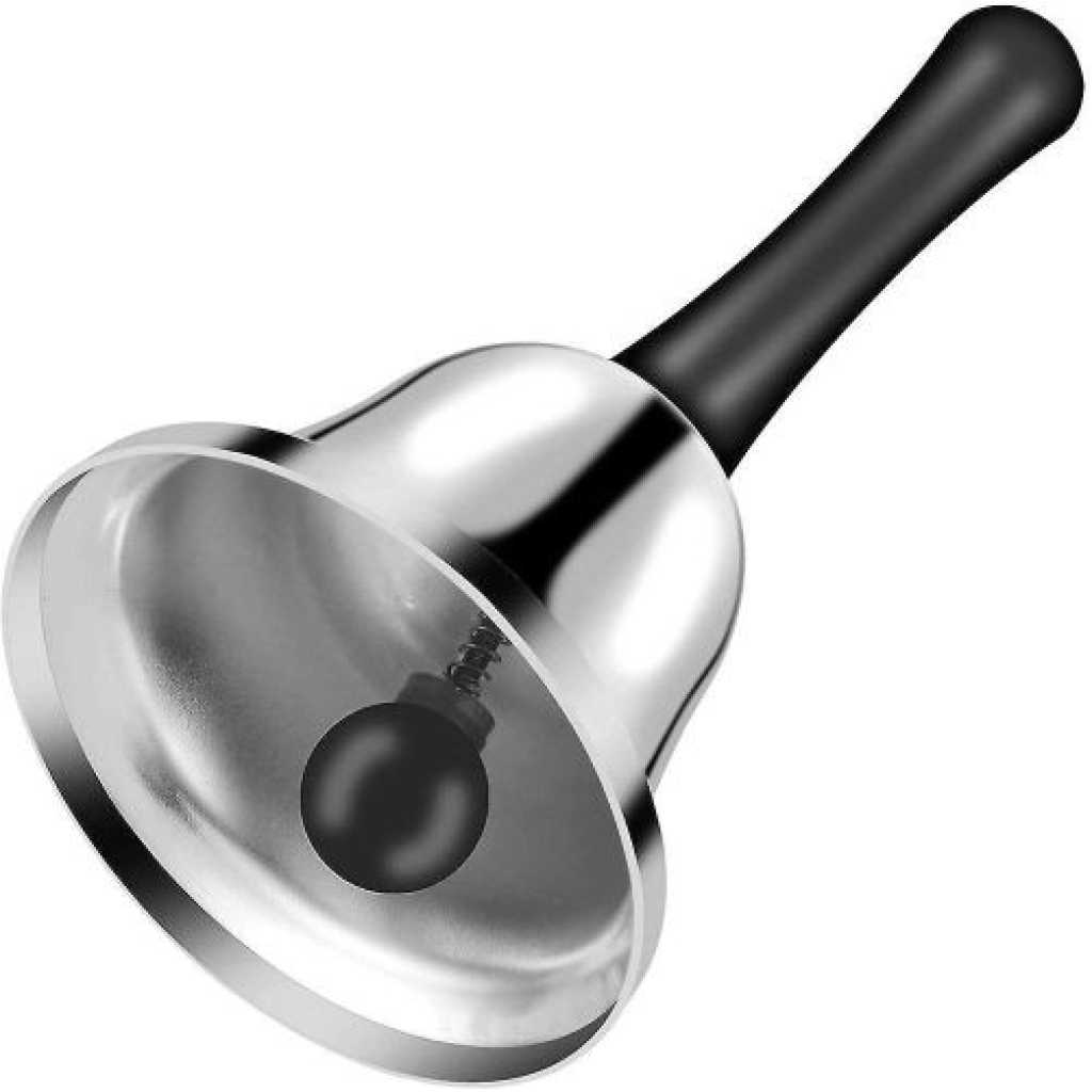 Stainless Steel Hand Bell and Call Bell, Desk Bell Service Bell for Hotels, Schools, Restaurants, Reception Areas, Hospitals, Warehouses