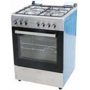 Titan Free Standing Full Gas Cooker, 60x60cm, 4 Gas Burners, Gas Oven & Grill - TN-FC6400XA - Silver