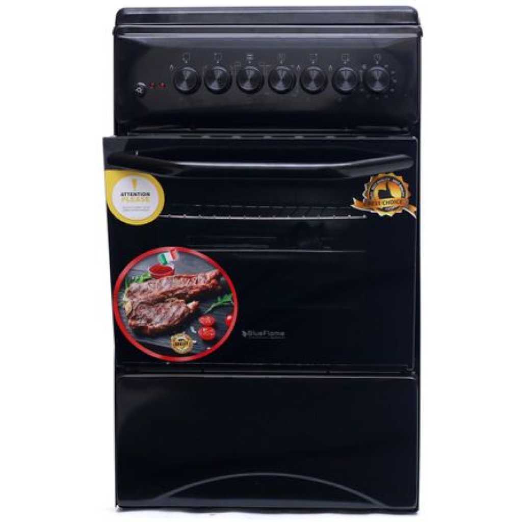 Blueflame C5031E-B- 3 Gas + 1 Electric Plate Gas Cooker & Oven 50*50Cm - Black