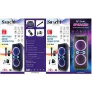 Saachi Professional Outdoor Speaker ( 2) Bluetooth/TWS/FM/LED Bundle With Wireless Mic