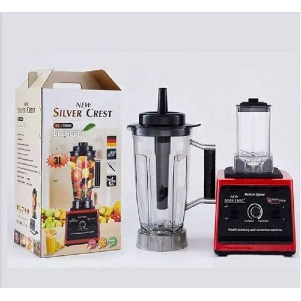 SilverCrest 3 Liters Deluxe Commercial Blender For Making Large Quantities Of Juice-Transparent