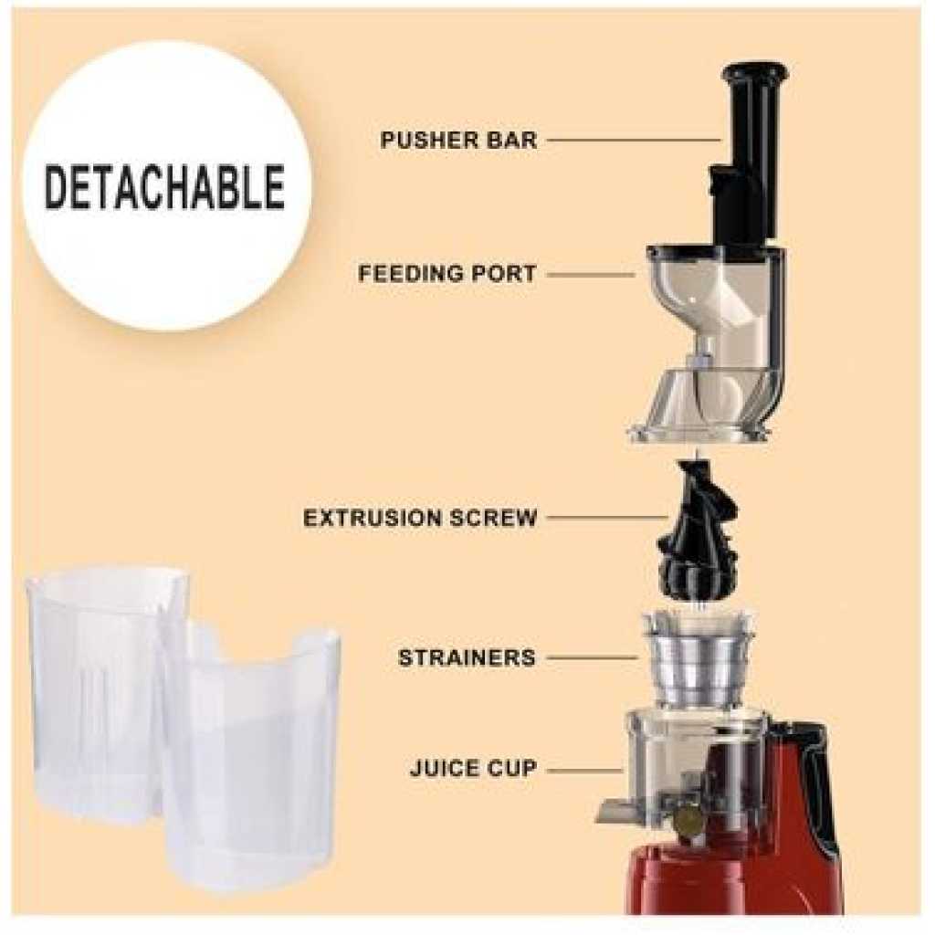 Sonifer Electric Slow Juicer With Nutri Smart Juicing Function-Multicolour