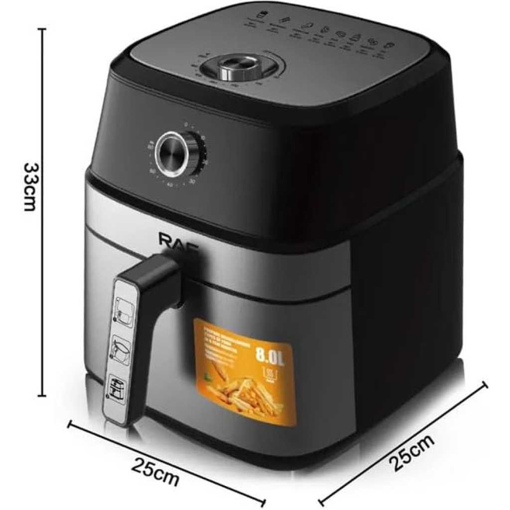 RAF 1800W 8L Manual Control Deep Cooking Oil Free 110V Air Fryer Smart Deep Fryer 220V Smart Air Fryers, R5319