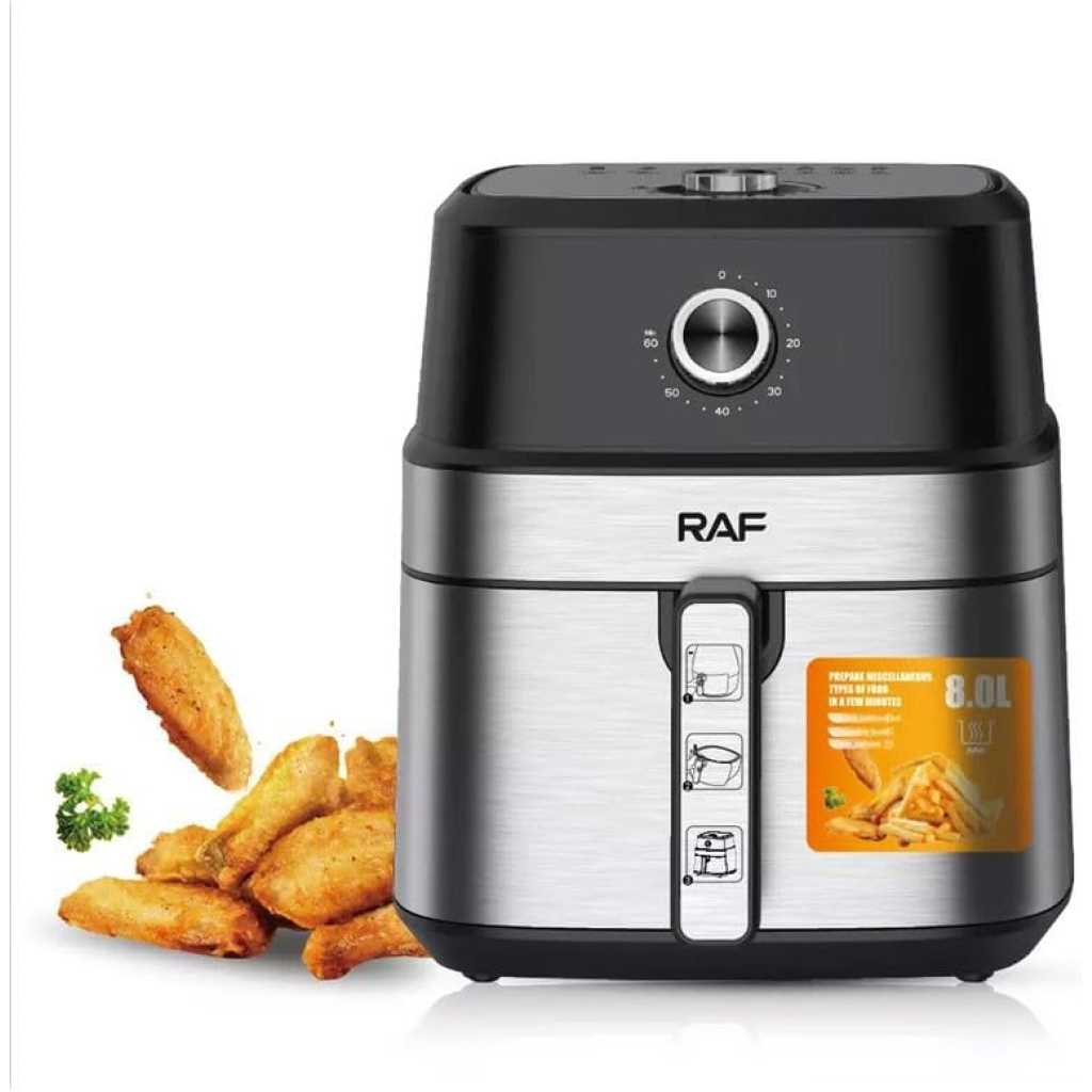 RAF 1800W 8L Manual Control Deep Cooking Oil Free 110V Air Fryer Smart Deep Fryer 220V Smart Air Fryers, R5319