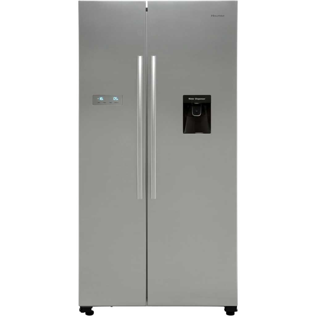 Hisense 740 Litre Side-By-Side American Fridge Freezer RC-74WS4SIB - Stainless Steel Look