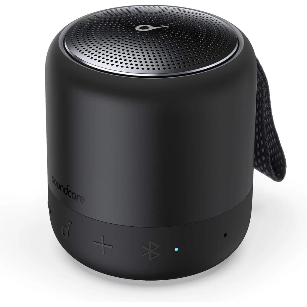 Soundcore Anker Mini 3 Bluetooth Speaker, BassUp and PartyCast Technology, USB-C, Waterproof IPX7, and Customizable EQ