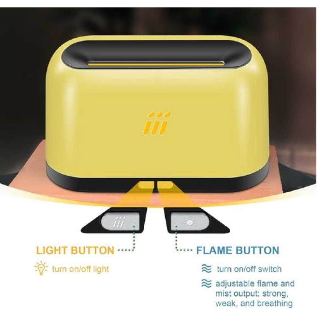 Oil Diffuser with Flame Light Air Aroma Humidifier for Home Large & Small Room,Office or Yoga