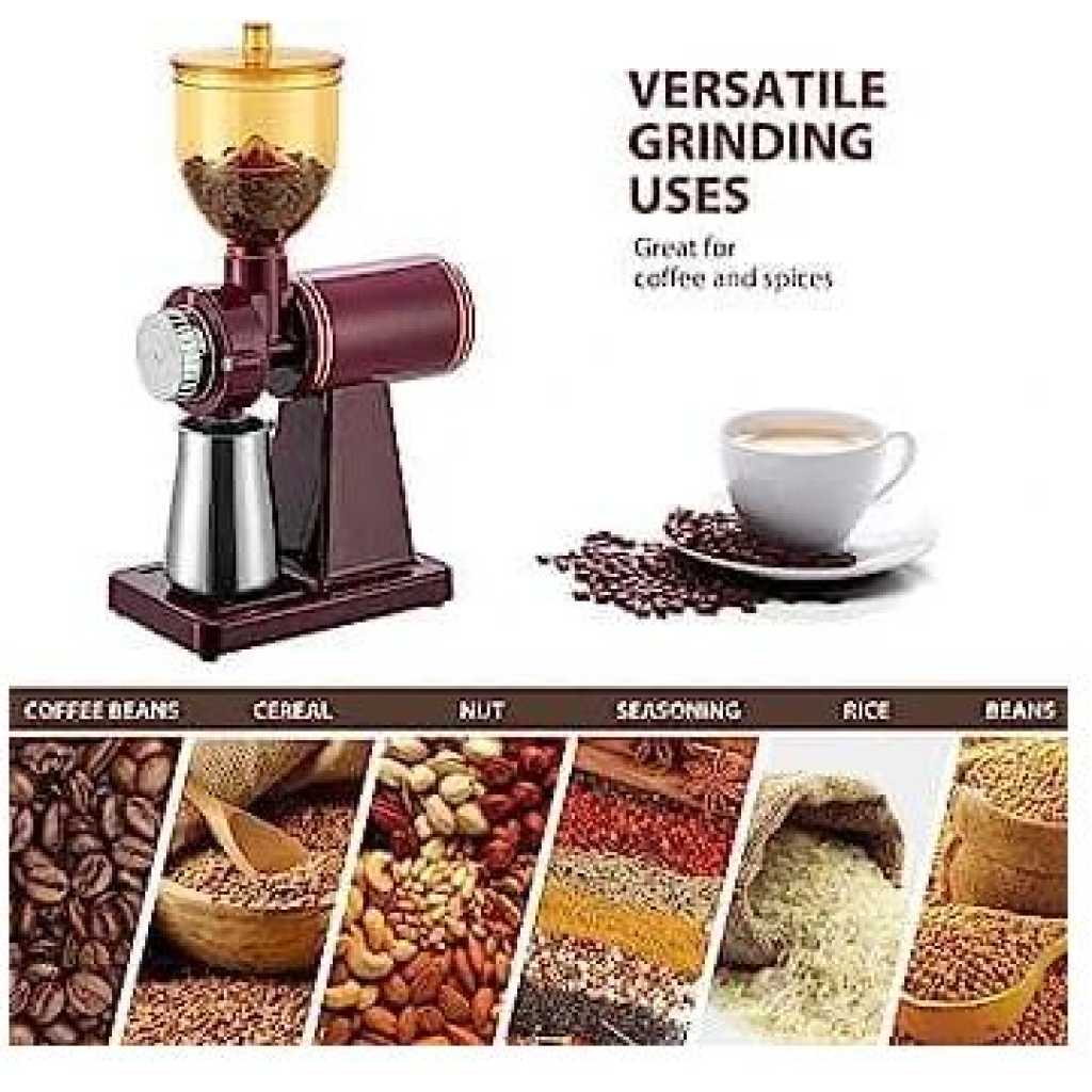 Electric Commercial Coffee Bean Grinder Cereal Nuts Spice Machine Mill